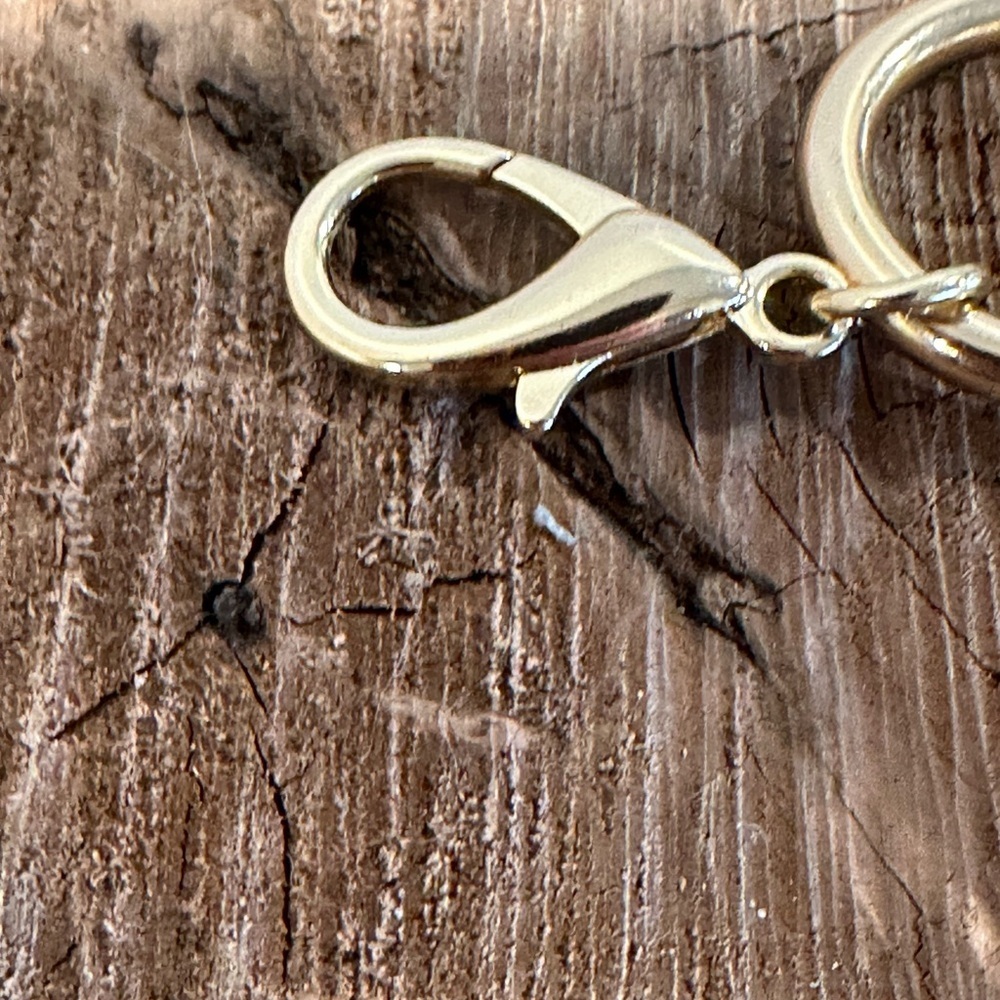 Aldo Metallic Gold Tag Keychain - Picture 4 of 5